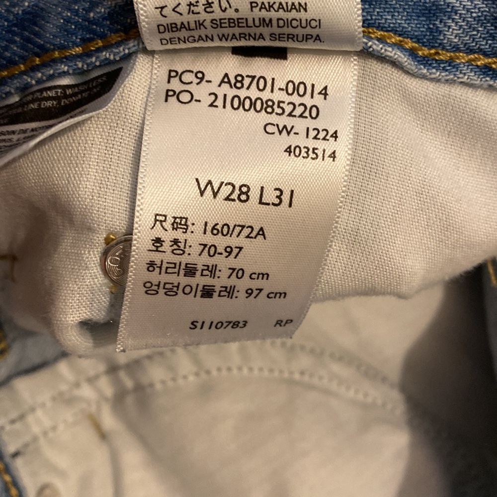 LEVI’S XL STRAIGHT Classic Blue Wide-Leg Women Premium Jeans. Size W28  L31 - Picture 7 of 12